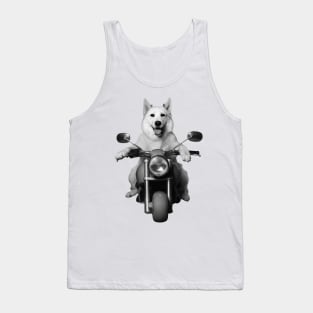 Biker Dog on Motorcycle Tank Top